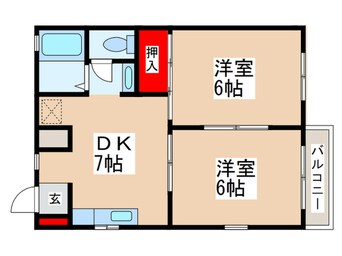 間取図 プルメリアガーデンＤ