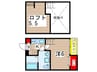 プランドールM 1Kの間取り