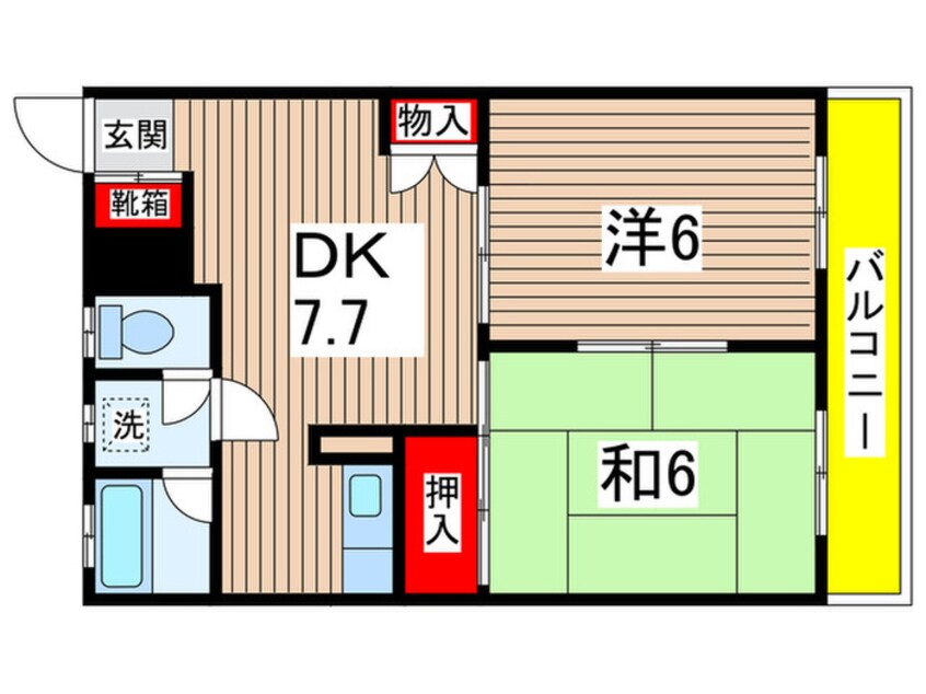 間取図 パークハイツＮＡＮＡ