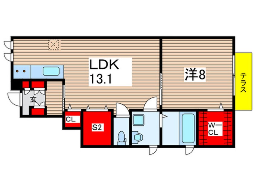 間取図 パルティール東習志野