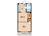 長岡マンション 2Kの間取り