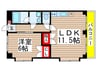 プリマベーラ船橋 1LDKの間取り