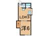 フロ－レスコ－ポⅠ 1LDKの間取り