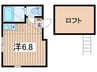 ユナイト二俣川ラムズデール 1Rの間取り