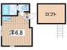 ユナイト二俣川ラムズデール 1Rの間取り