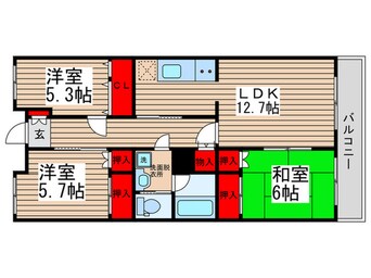 間取図 コリンヌ津田沼