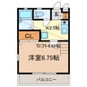 フラッツ ミュ― 1Kの間取り