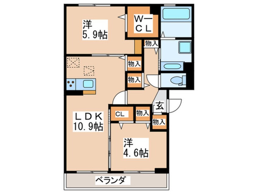 間取図 ポーロウニア横山