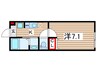 パステールグラン土気 1Kの間取り