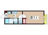 パステールグラン土気 1Kの間取り