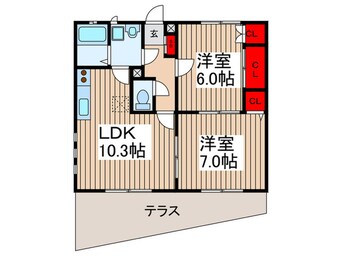 間取図 サニ－ム－ン