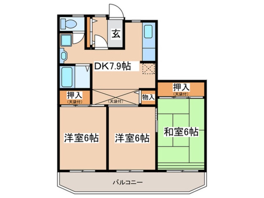 間取図 プランド－ルＳ