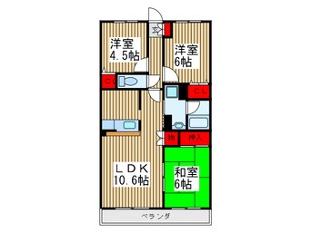 間取図 グリシ－ヌ朝霞