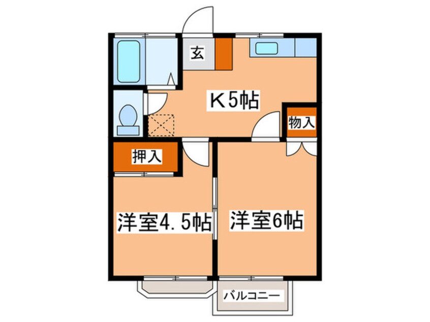 間取図 ハイムロ－ザⅠ
