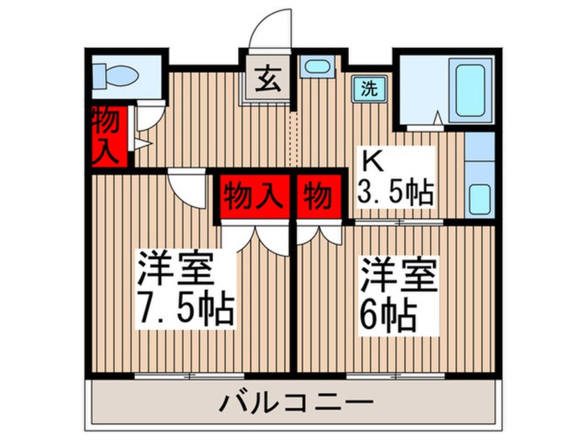 間取図 飯塚ハイム