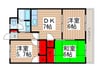 タイワ－ド朝志 3DKの間取り
