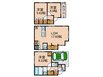 間取図 東金町４丁目貸家