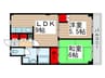 マンション　ヤマキ 2LDKの間取り