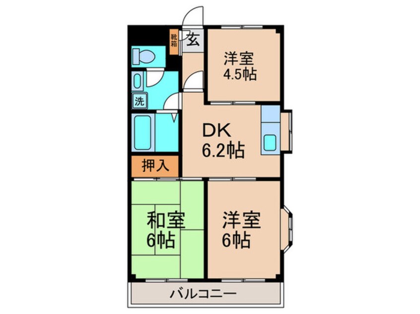 間取図 コ－ポ新屋敷２