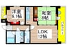エターナル大野 2LDKの間取り