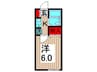 幸ハイツ 1Kの間取り
