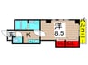 マンション小田中 1Kの間取り