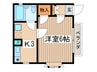 グランジュール大原 1Kの間取り