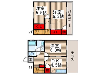 間取図 藤井ハイツＣ棟