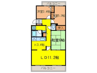 間取図 フィ－ル天神町２号館