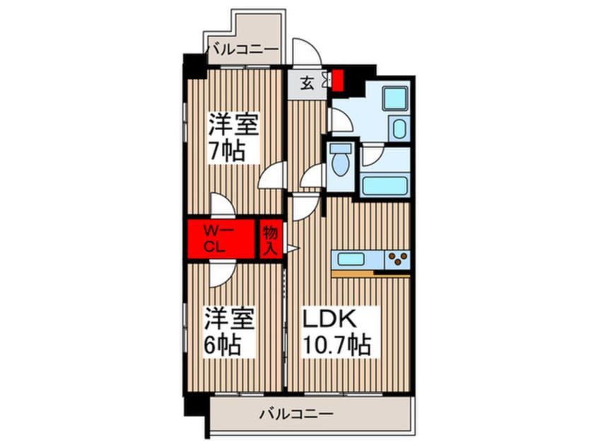 間取図 エスポア－ル北戸田