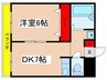 コ－トコア百合ヶ丘 1DKの間取り
