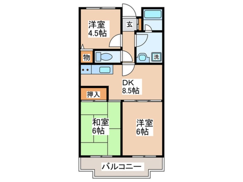 間取図 リバーサイドフレラ
