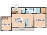 ソレイユ湘南Ⅵ 2LDKの間取り