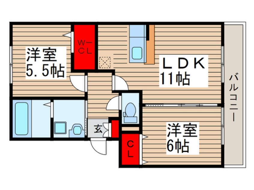 間取図 エクレールB