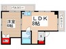 シティハイム曙 1LDKの間取り