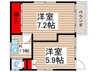 喜多荘 2Kの間取り