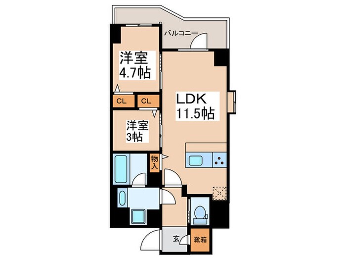 間取り図 スプランディッド大島