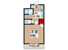 サンアジュール 1DKの間取り