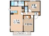 サンビュー湘南 2LDKの間取り