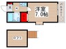 ミュゲロワイヤル 1Kの間取り