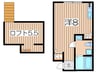 プリマ十六番館 1Rの間取り