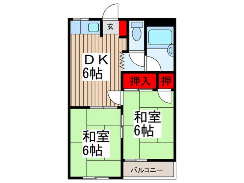 間取図 ｺｰﾎﾟ藤Ⅰ