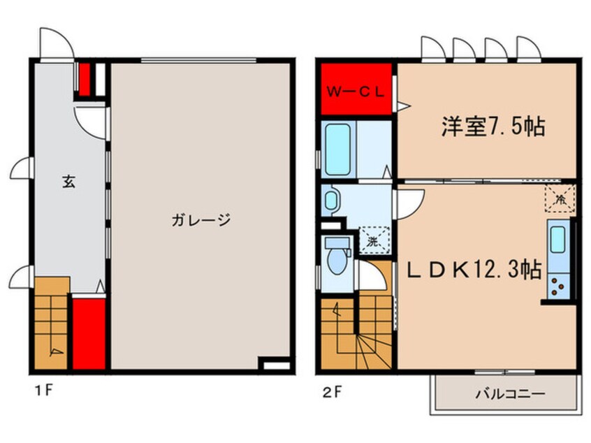 間取図 Ｄガレージ大泉学園