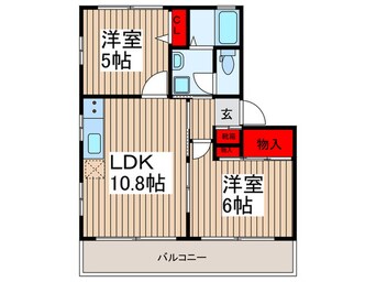 間取図 ア－バンプレステ－ジ弐番館