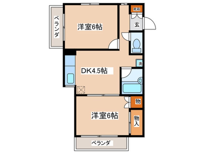 間取図 シャンツェ相武台