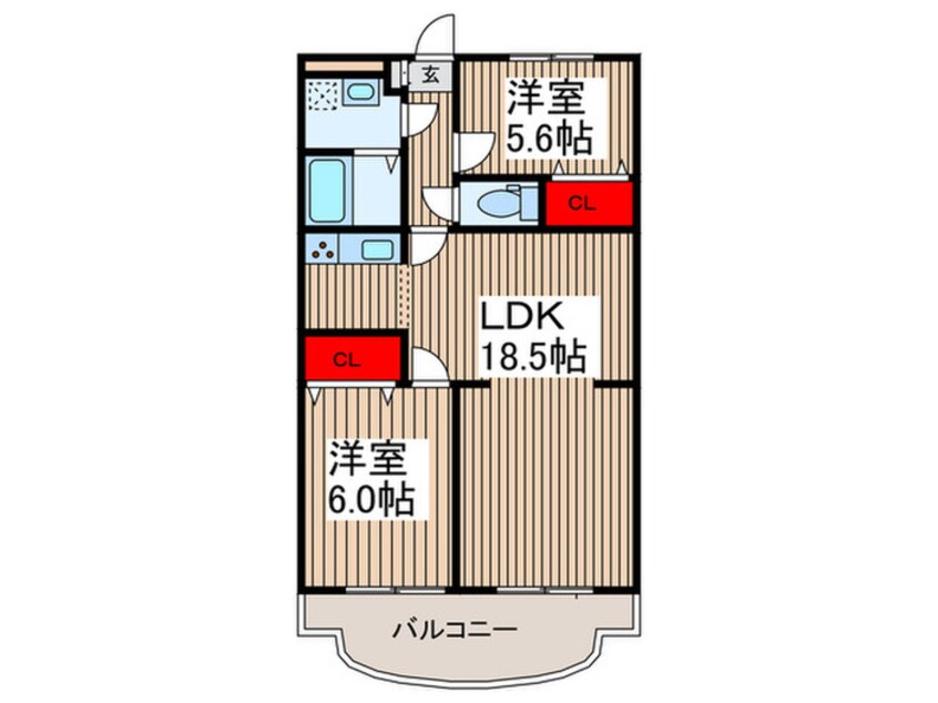 間取図 春花園弐番館
