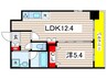プラウドフラット森下Ⅲ 1LDKの間取り
