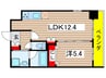 プラウドフラット森下Ⅲ 1LDKの間取り