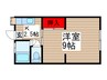 俊明荘 1Kの間取り