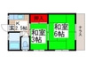 俊明荘 2Kの間取り